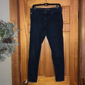 Express dark wash mid rise ankle legging